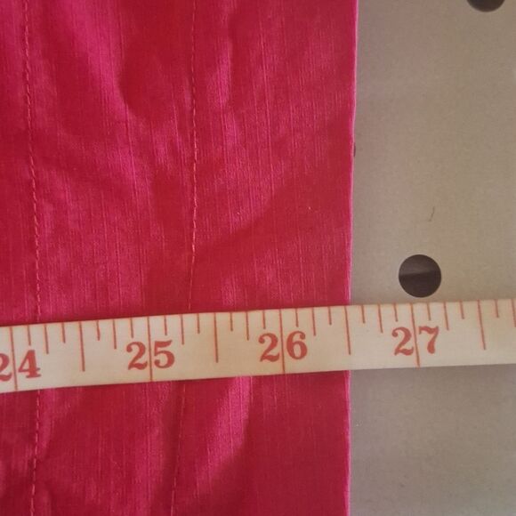 Chicos Womens Coat Long Sleeve Short Trench Style Pink Canvas Cotton Fall XL - Picture 8 of 8